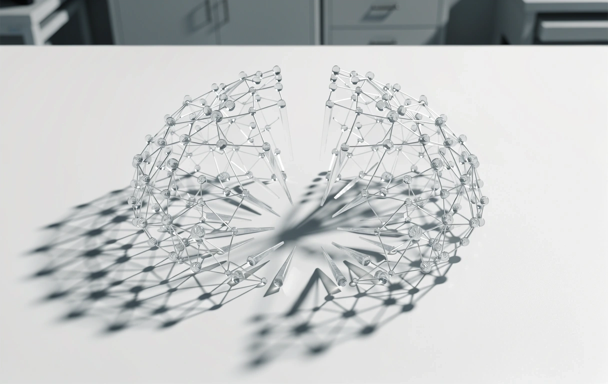 Advanced algorithmic visualization of a broken network path